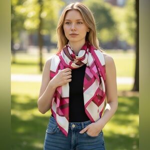 Oscar de la renta silk scarf